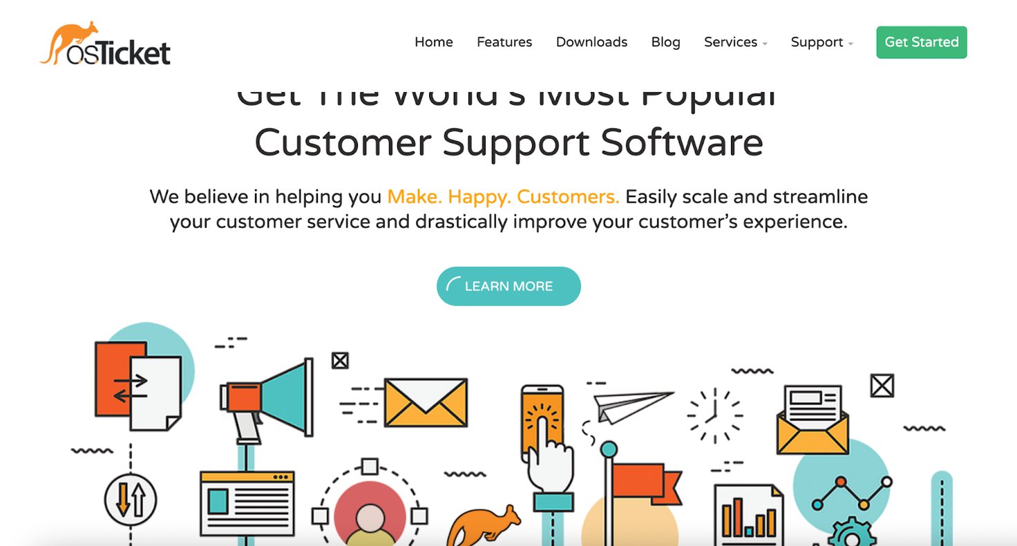osTicket homepage: Get the world's most popular customer support software