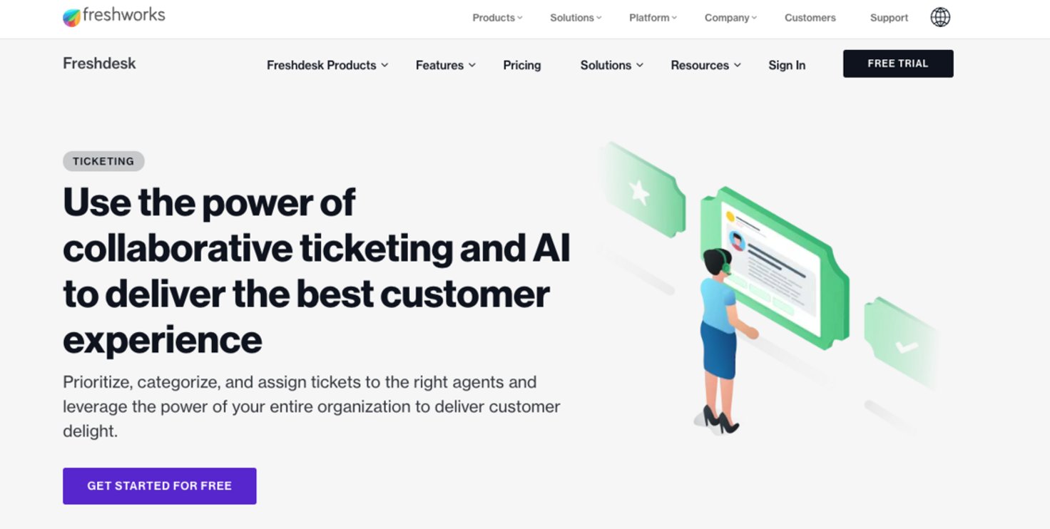 Freshdesk: Use the power of collaborative ticketing and AI to deliver the best customer experience.