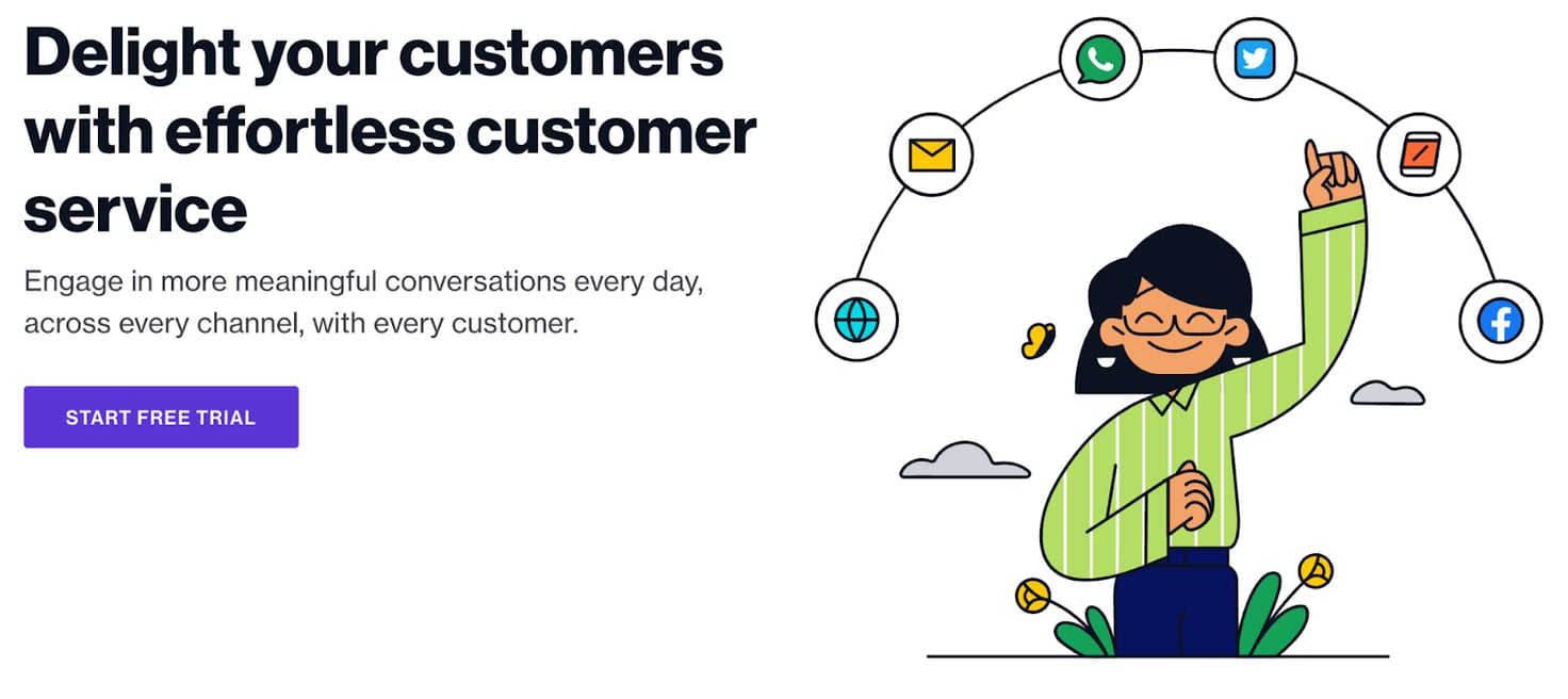 Freshdesk homepage: Delight your customers with effortless customer service