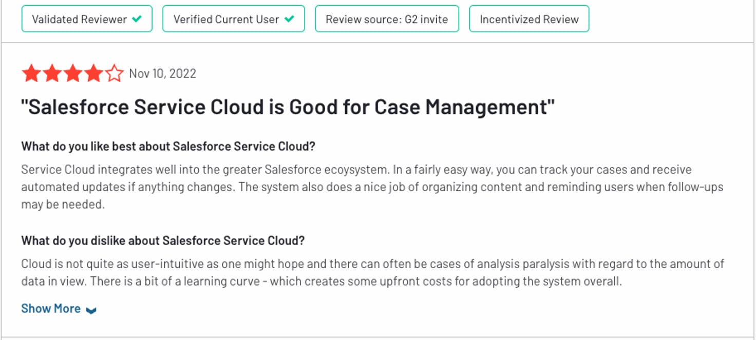 Salesforce service cloud is good for case management. 