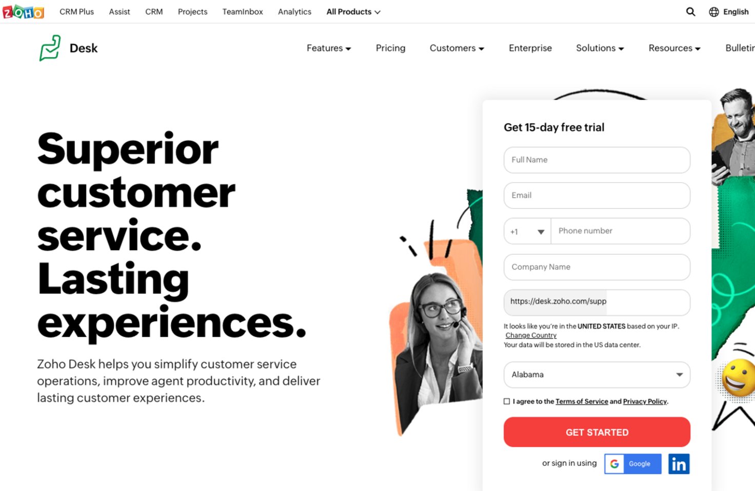 Zoho Desk: Superior customer service. Lasting experiences. 