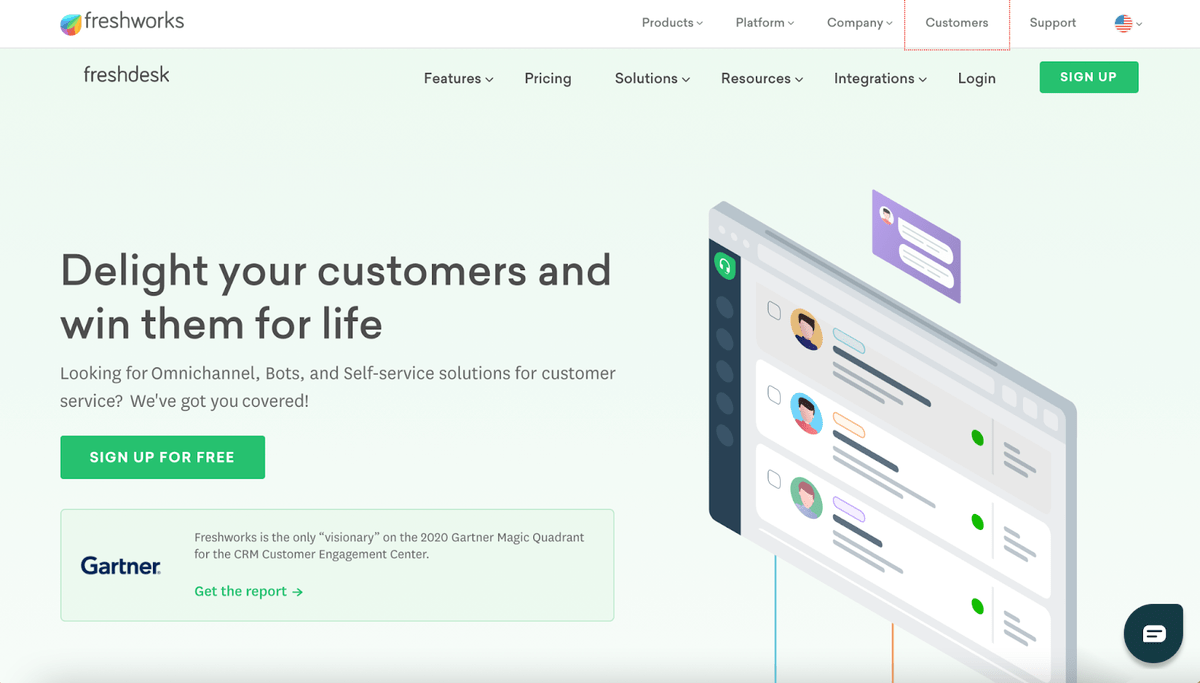 Freshworks homepage
