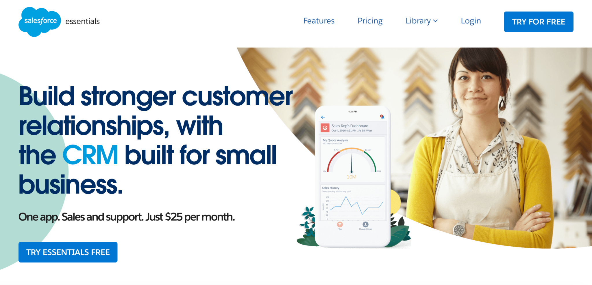 Salesforce Essentials: Build stronger customer relationships, with the CRM built for small business.