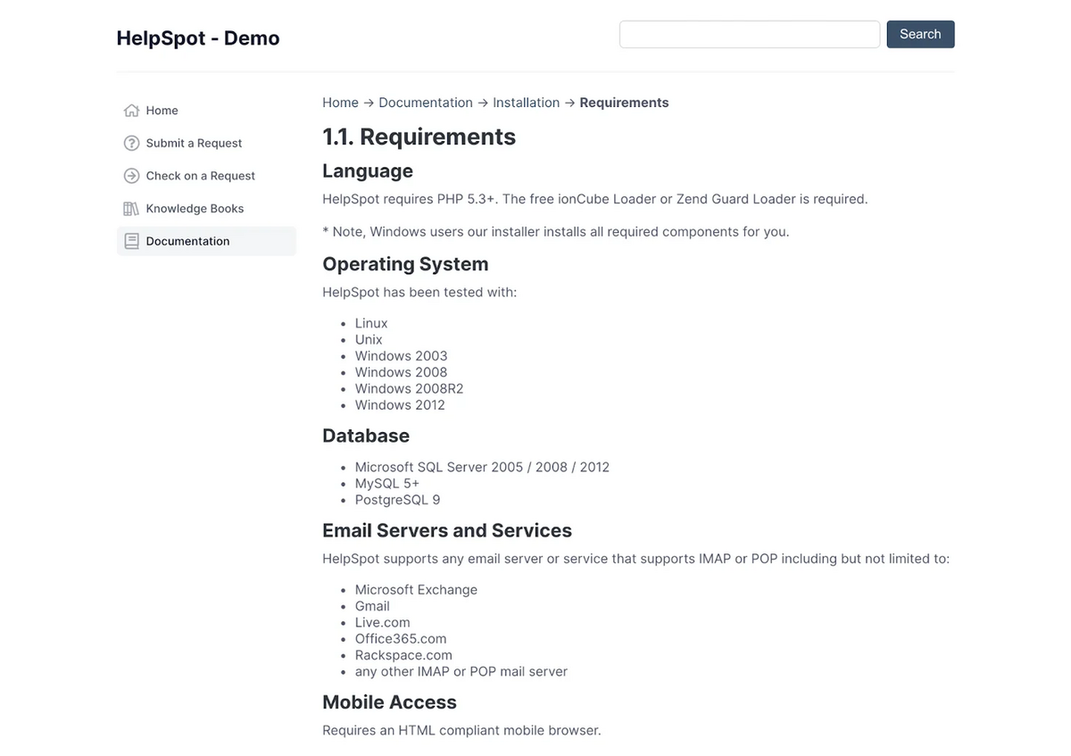 Documentation demo.