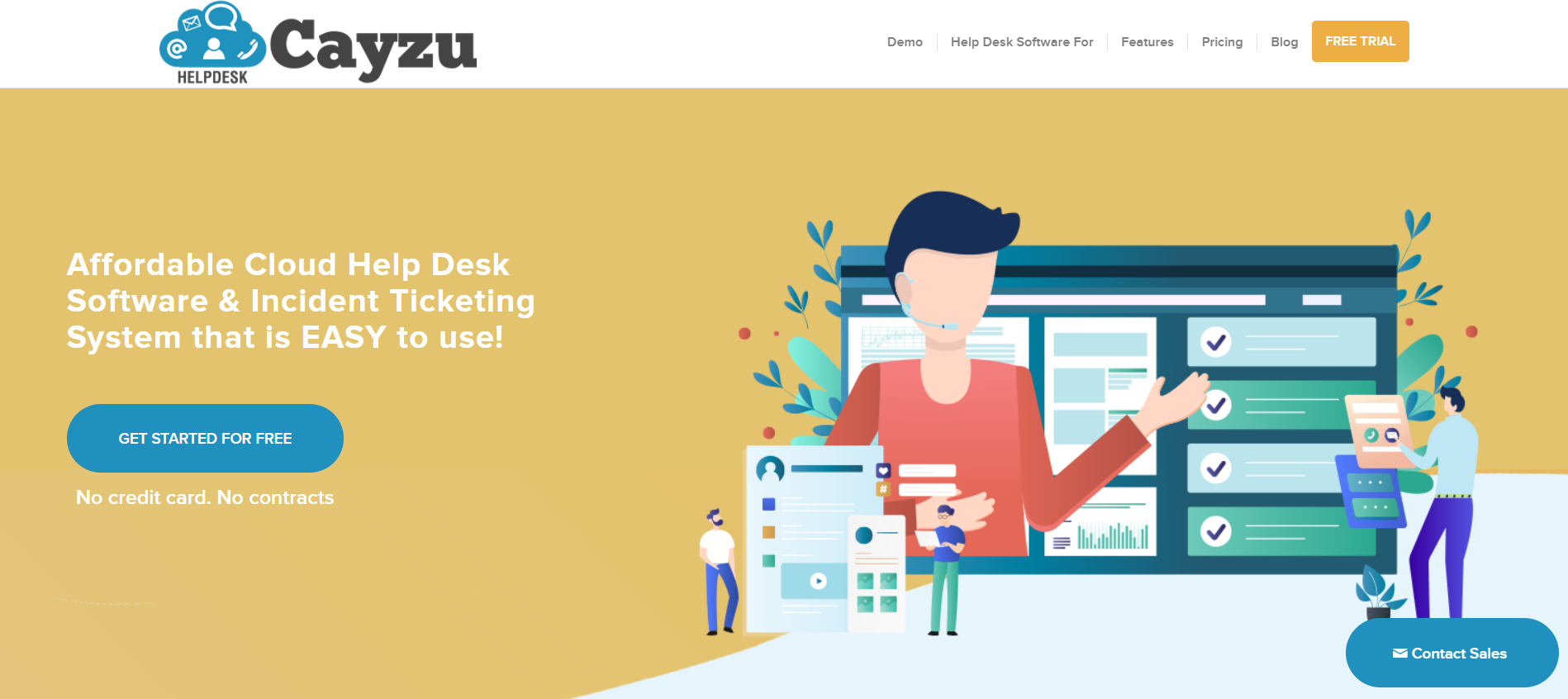 Cayzu homepage: Affordable Cloud Help Desk Software & Incident Ticketing System that is EASY to use!