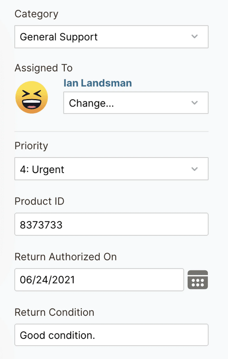 Category and filter selection
