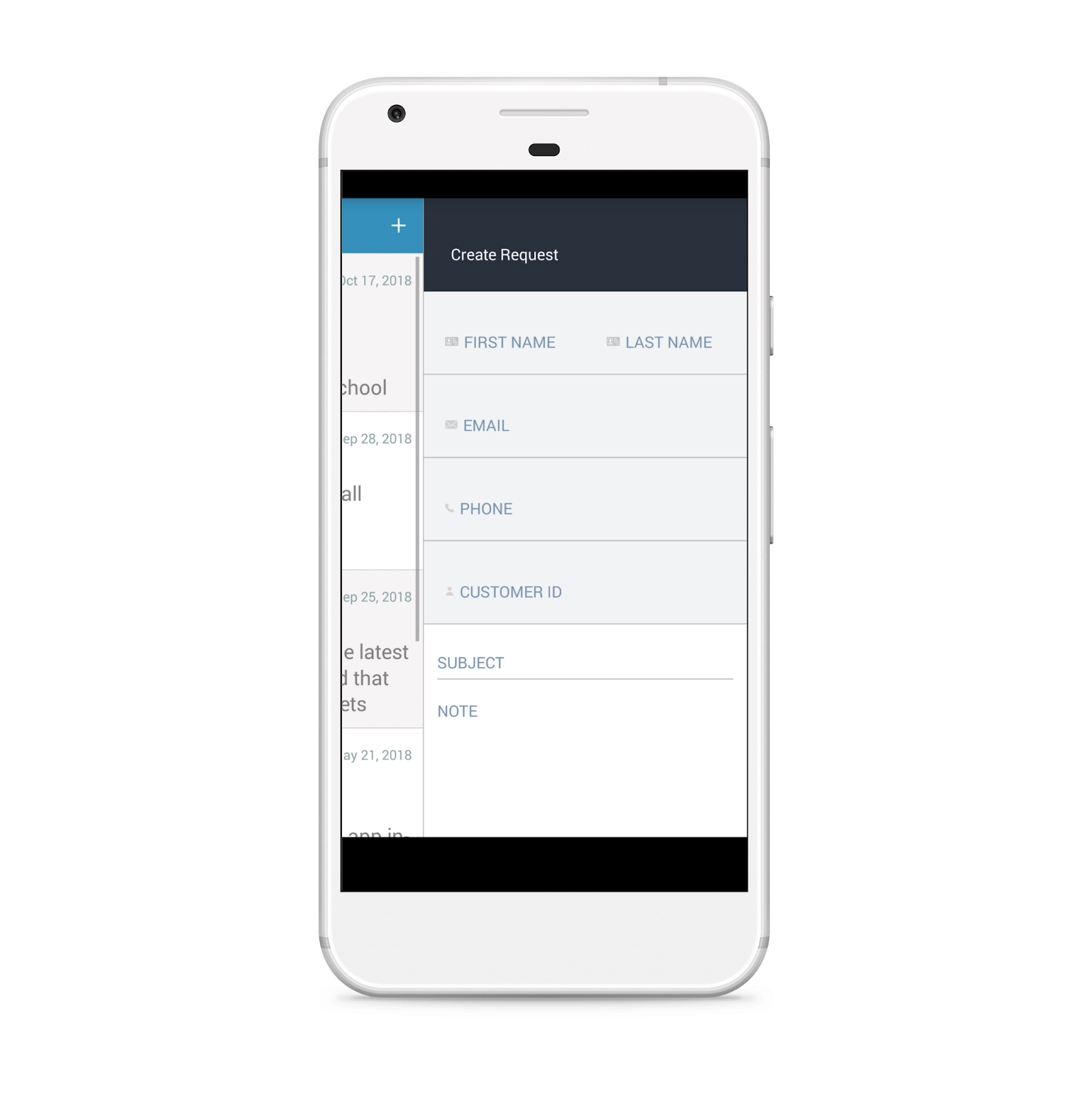 Creating a request in HelpSpot