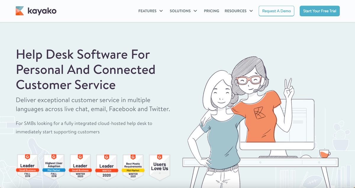 The Kayako homepage
