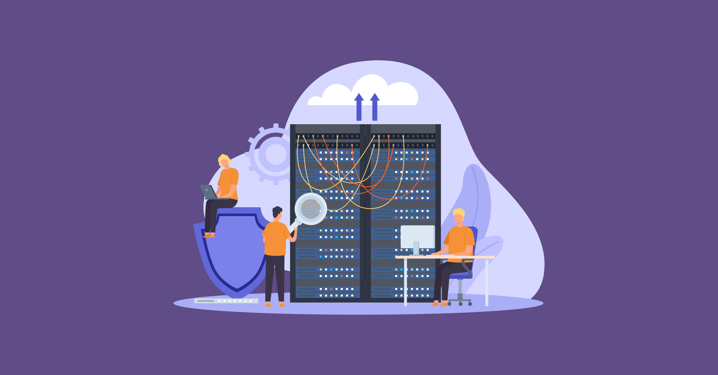 Image of computers connecting